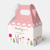 Baby in bloei kleurrijk bloemig Baby shower Bedankdoosjes (Voorkant Zijde)