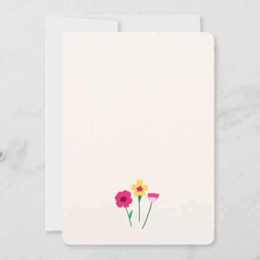 Baby in bloei kleurrijk bloemig Baby shower Bedankkaart (Achterkant)