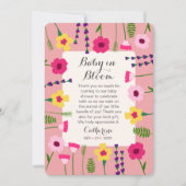 Baby in bloei kleurrijk bloemig Baby shower Bedankkaart (Voorkant)