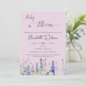 Baby in bloei kleurrijke lupine bloemen Baby showe Kaart (Staand voorkant)