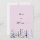 Baby in bloei kleurrijke lupine bloemen Baby showe Kaart (Achterkant)