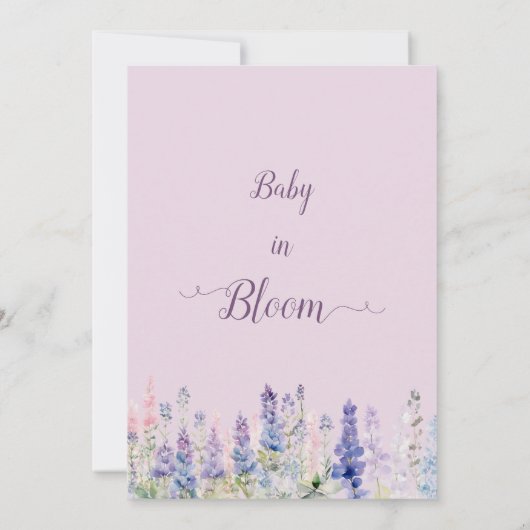 Baby in bloei kleurrijke lupine bloemen Baby showe Kaart (Achterkant)
