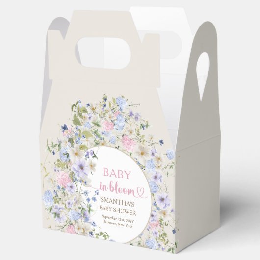 Baby in bloei lente Wildflower Arch Baby shower Bedankdoosjes (Geopend)