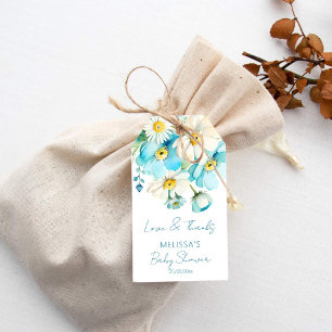 Baby in bloei lente zomer baby shower gunsten cadeaulabel