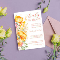 Baby in bloei lente zomer bloemen baby shower