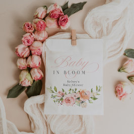 Baby in bloei meisje Baby shower gunsttassen Bedankzakje