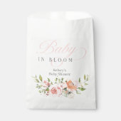 Baby in bloei meisje Baby shower gunsttassen Bedankzakje (Voorkant)