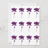 Baby in bloei meisje Baby shower Paarse Roos 2024 Kaart (Achterkant)