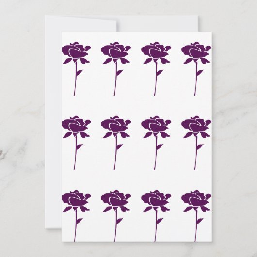 Baby in bloei meisje Baby shower Paarse Roos 2024 Kaart (Achterkant)