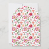 Baby in bloei meisje roze Waterverf bloemendouche Kaart (Achterkant)