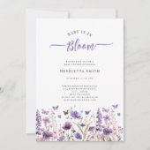 Baby in bloei modern waterverf baby shower kaart (Voorkant)