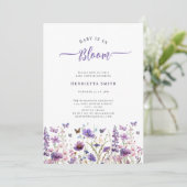 Baby in bloei modern waterverf baby shower kaart (Staand voorkant)