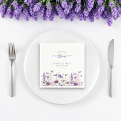 Baby in bloei modern waterverf baby shower servet