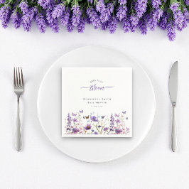 Baby in bloei modern waterverf baby shower servet