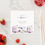 Baby in bloei modern waterverf baby shower servet (Insitu)