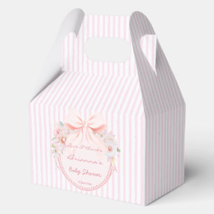 Baby in bloei preppy strik baby shower op maat bedankdoosjes