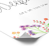 Baby in bloei, raad eens hoeveel wilde bloemen poster (Hoek)