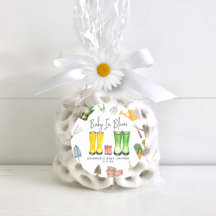 Baby in bloei rode regenlaarzen tuinieren Baby sho