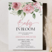 Baby in bloei roze bloembloem Baby shower Kaart