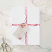 Baby in bloei roze bloemen Baby shower dank u Cadeaulabel (Met Touw)