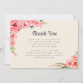 Baby in bloei roze bloemen Baby shower dank u Kaart (Voorkant)