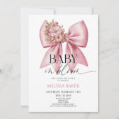 Baby in bloei roze bloemenboog Baby shower Kaart (Voorkant)