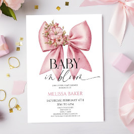 Baby in bloei roze bloemenboog Baby shower Kaart