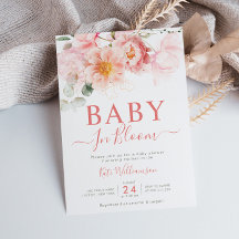 baby in bloei roze bloemig baby shower