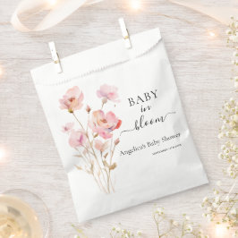 BABY IN BLOEI ROZE BLOS WATERVERF WEIDEBLOEMEN BEDANKZAKJE