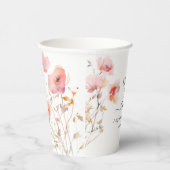 BABY IN BLOEI ROZE BLOS WATERVERF WEIDEBLOEMEN PAPIEREN BEKERS (Rechts)