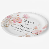 BABY IN BLOEI ROZE BLOS WATERVERF WEIDEBLOEMEN PAPIEREN BORDJE (Gekanteld)