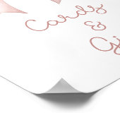 Baby in bloei roze boog Baby shower Kaarten en ges Poster (Hoek)