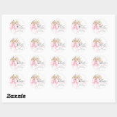 Baby in bloei roze boog Baby shower Sticker (Vel)