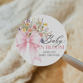 Baby in bloei roze boog Baby shower Sticker