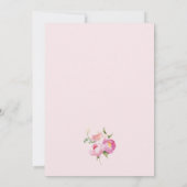 Baby in bloei roze boog Baby shower uitnodiging (Achterkant)