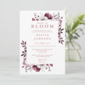 Baby in bloei roze meisje bloemenfoto Baby shower Kaart (Staand voorkant)