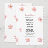 Baby in bloei roze petunia bloemig Baby shower mei Kaart (Voorkant / Achterkant)