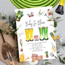 Baby in bloei roze regenlaarzen bloementuinen