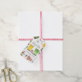 Baby in bloei roze regenlaarzen tuinieren cadeaulabel (Met Touw)