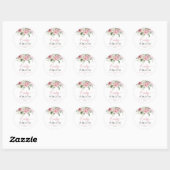 Baby in bloei roze roos bloemig Baby shower Ronde Sticker (Vel)
