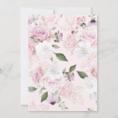 Baby in bloei roze rozen bloemig Baby shower Kaart (Achterkant)