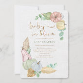 baby in bloei Rustieke herfst boho pompoen baby sh Kaart (Voorkant)