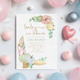 baby in bloei Rustieke herfst boho pompoen baby sh Kaart