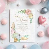 baby in bloei Rustieke herfst boho pompoen baby sh Kaart