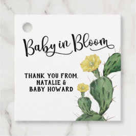Baby in bloei sappige douche Favor Tag Bedankjes Labels