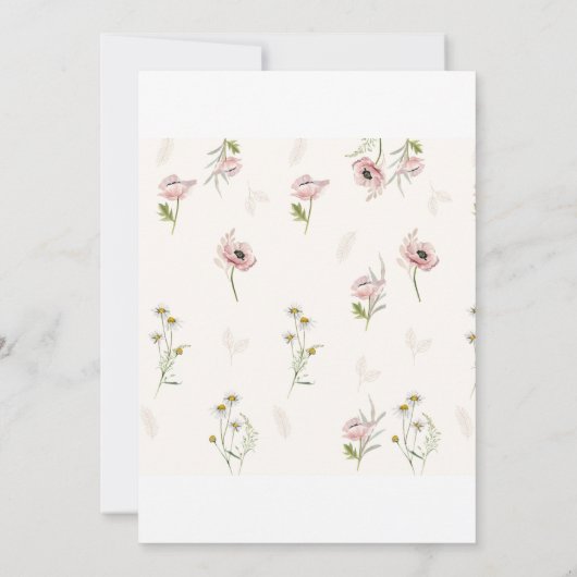 Baby in bloei shower uitnodiging (Achterkant)