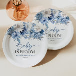 Baby in bloei stoffig blauw bloemig Baby shower Papieren Bordje<br><div class="desc">Dit is een Baby In Bloom Dusty Blue Floral Flowers Baby shower Papieren Borden!</div>