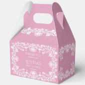 Baby in bloei stoffig roze Mexicaans baby shower Bedankdoosjes (Voorkant)