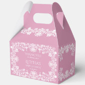 Baby in bloei stoffig roze Mexicaans baby shower Bedankdoosjes (Achterkant)