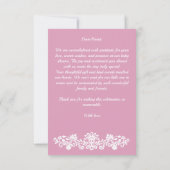 Baby in bloei stoffig roze Mexicaans baby shower Bedankkaart (Achterkant)